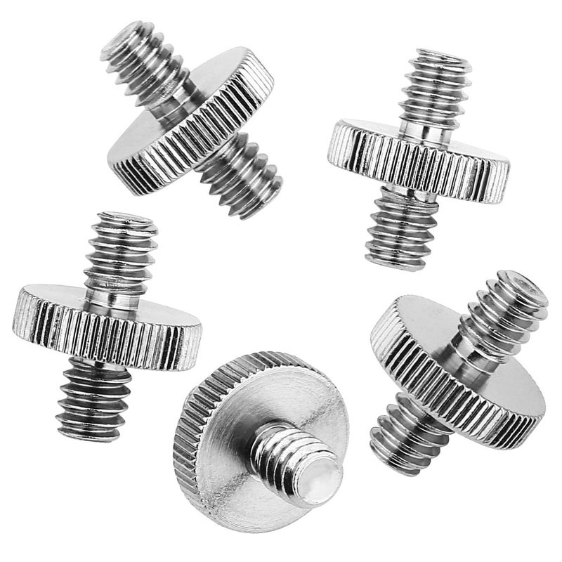 CarPro 6 Pack International Standard 1/4"-20 Male to 1/4"-20 Male Threaded Tripod Screw Adapter Standard Tripod Mounting Thread Camera Screw Adapter Converter,Precision Made - Image 2